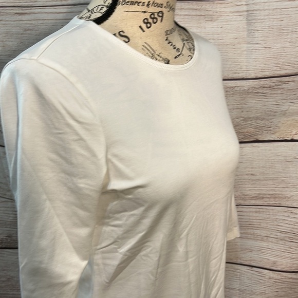 A’nue Miami Perfect Crew Long Sleeve Shirt Tee Soft Fabric Size Small White - Picture 4 of 12